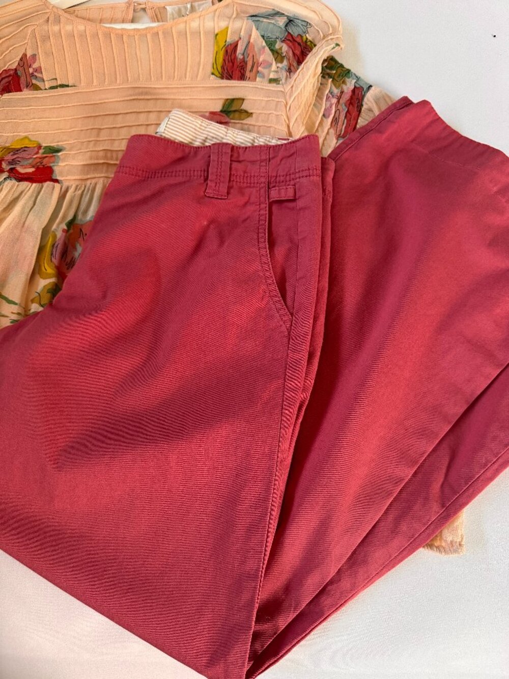 Ann Taylor Raspberry Straight Leg Pants - Picture 2 of 7